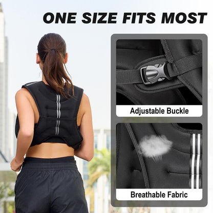 LEKARO Weighted Vest (6–30lb) | Adjustable Fitness Training Vest