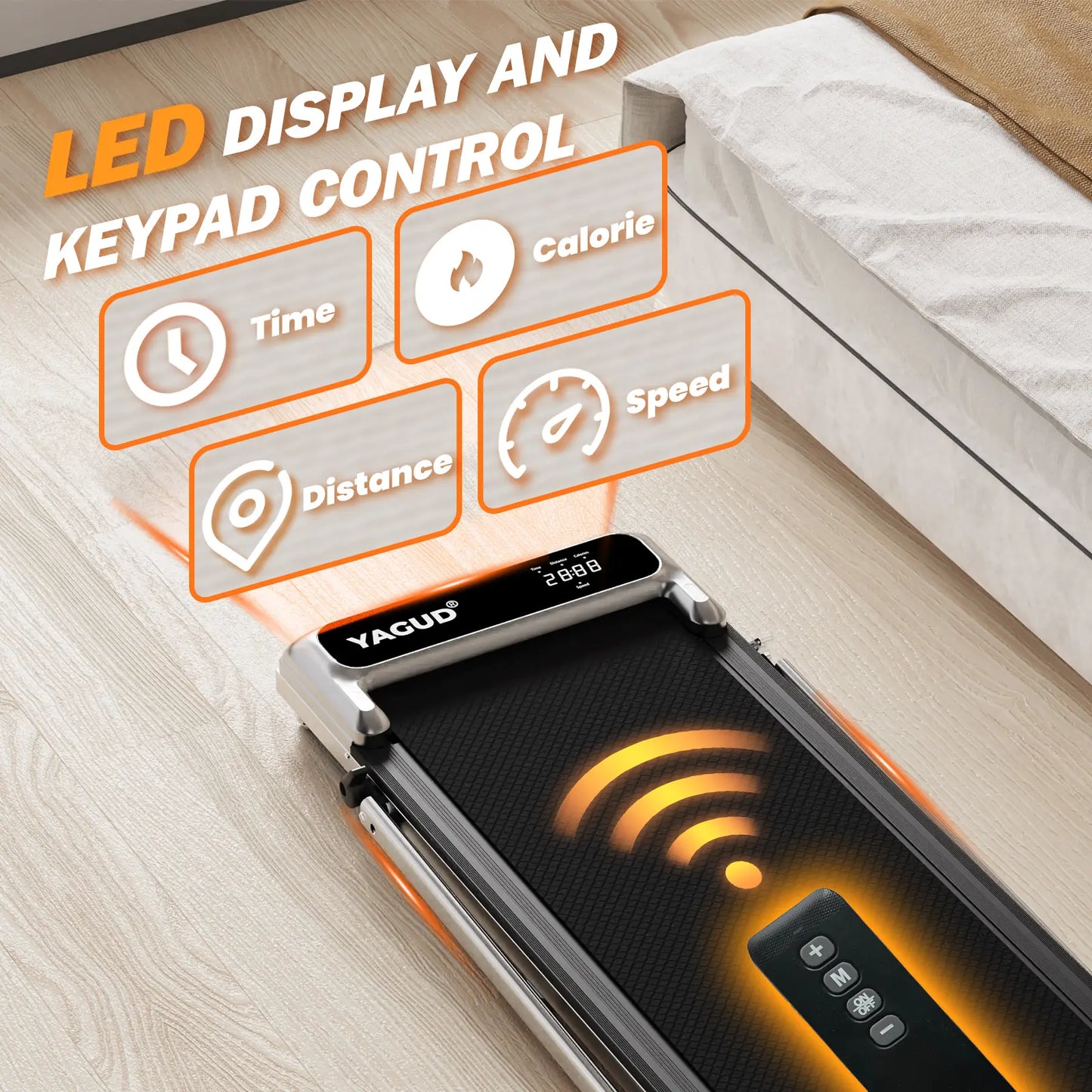 Yagud Under Desk Walking Pad with Remote