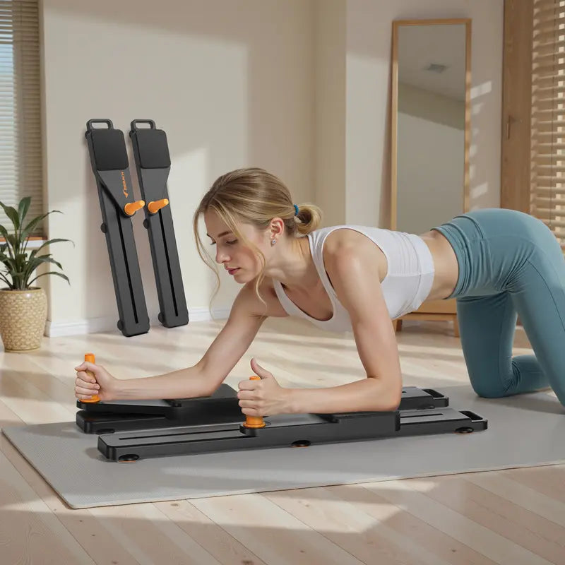 Merach 4-in-1 Foldable Pilates Reformer & Ab Exercise Board | Home Gym Core & Full-Body Toning Workout Machine
